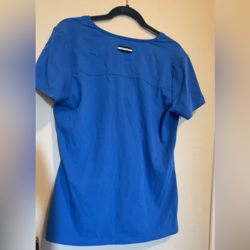 Royal Blue scrubs and beyond scrub top